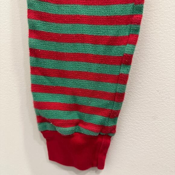 Lake Pajamas Waffle Henley Joggers Mistletoe Red Green Stripe Holiday Christmas - Picture 9 of 14